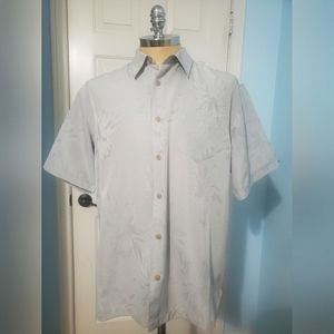 Mens light gray Havana style shirt- XL